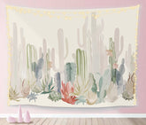 Simpkeely Cactus Tapestry, Colorful Plant Herbs Botanical Tapestry Wall Hanging Nature Scenery Tapestries Art Print Mural for Bedroom Living Room Dorm Home Décor