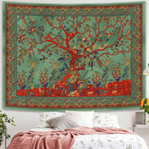 Simpkeely Tree of Life Tapestry, Aesthetic Jungle Tapestry Indian Mandala Tapestry Wall Hanging, Hippie Tie Dye Bohemian Tapestries Wall Art Décor for Bedroom, Living Room