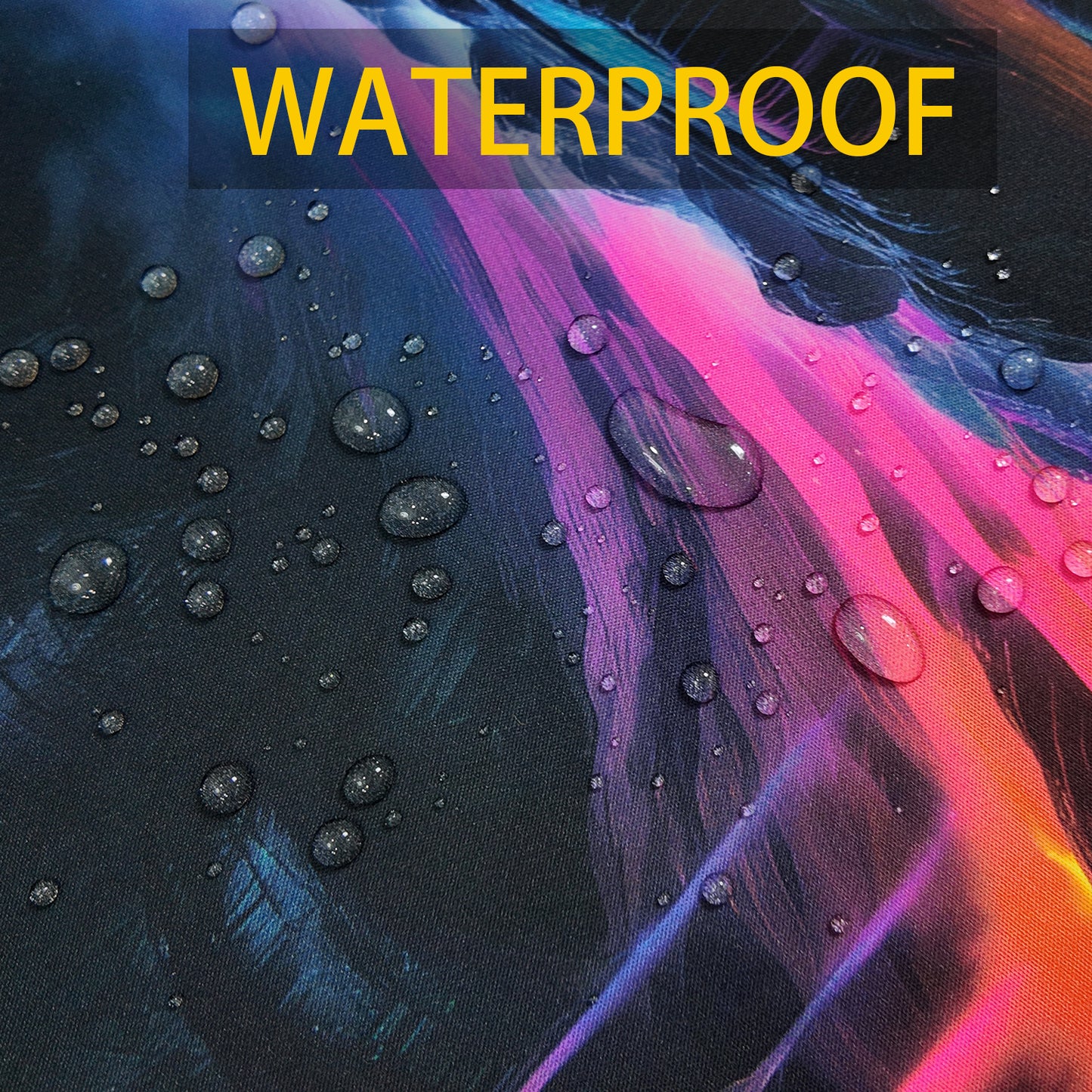 Simpkeely Large Fantasy Waterfall Gaming Mouse Pad - Blacklight Waterproof Glowing Desk Mat, Extended Non-Slip Rubber Base for Office & Home