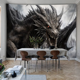 Simpkeely Dragon Pattern Tapestry, Wall Hanging Large Size Tapestries, Live Streaming Background, Festival Gifts, Suitable for Living Room Bedroom Dormitory Home Decor Party Decor, with Free Accessories