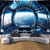 Simpkeely Sci-fi Space Planet Tapestry - Vibrant Polyester Wall Hanging for Living Room, Bedroom, Office - Easy to Install, Free Installation Package Included, Perfect for Home Decor, Room Decor, Party Decor
