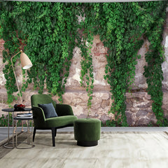 Simpkeely 3D Green Plant Wall Tapestry - Stunning Polyester Landscape Photo Backdrop for Living Room, Bedroom, Office & Party Decor with Free Hanging Clips, 95g/sq.m, Horizontal Woven Design, Wall Decorations for Living Room