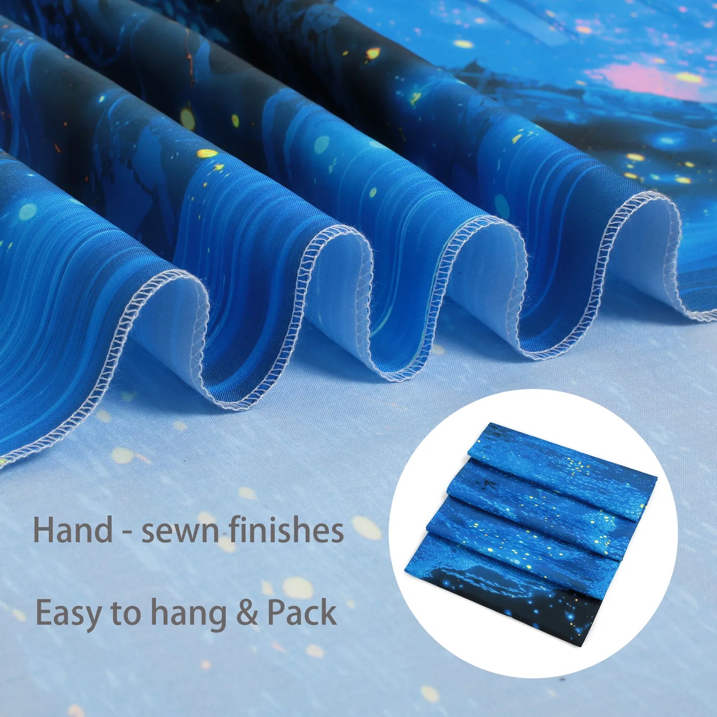 Close-up of the soft, durable fabric texture of the Starlight Willow tapestry.