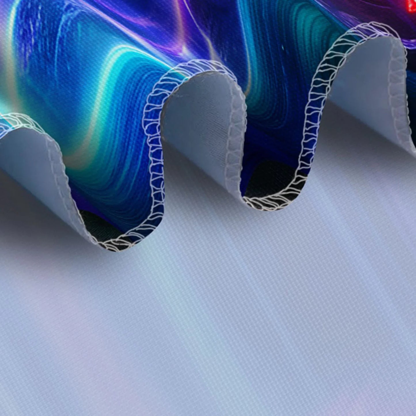 Detailed fabric close-up of the soft, durable polyester material of the UV tapestry.