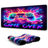 Simpkeely Blacklight Gaming Mouse Pad, Cool Neon Game Controller Extended Large Desk Pad, UV Reactive Long Big Mouse Mat with 3mm Non-Slip Rubber Base for Office Home