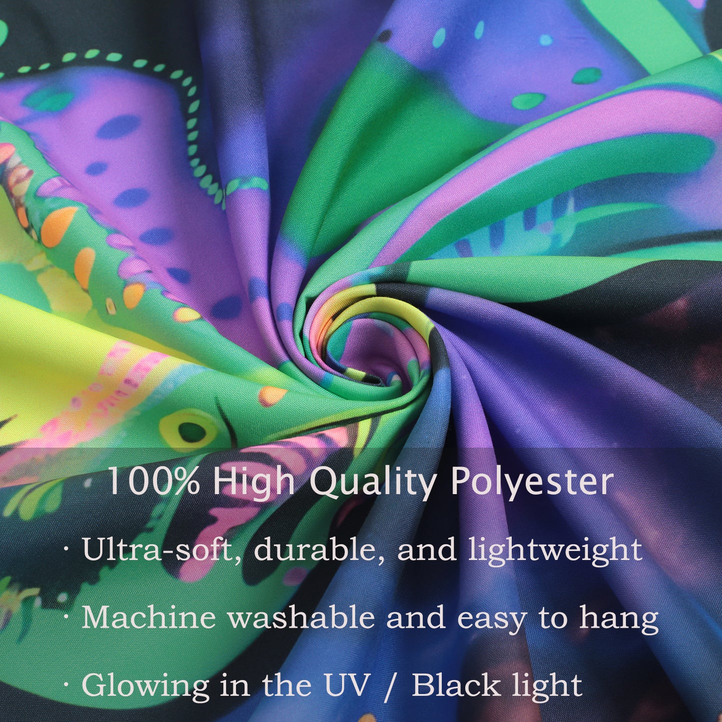 Simpkeely Blacklight Celestial Goddess Tapestry - UV Reactive Abstract Art Woman Wall Hanging, Neon Glow in the Dark Galaxy Art for Bedroom, Living Room