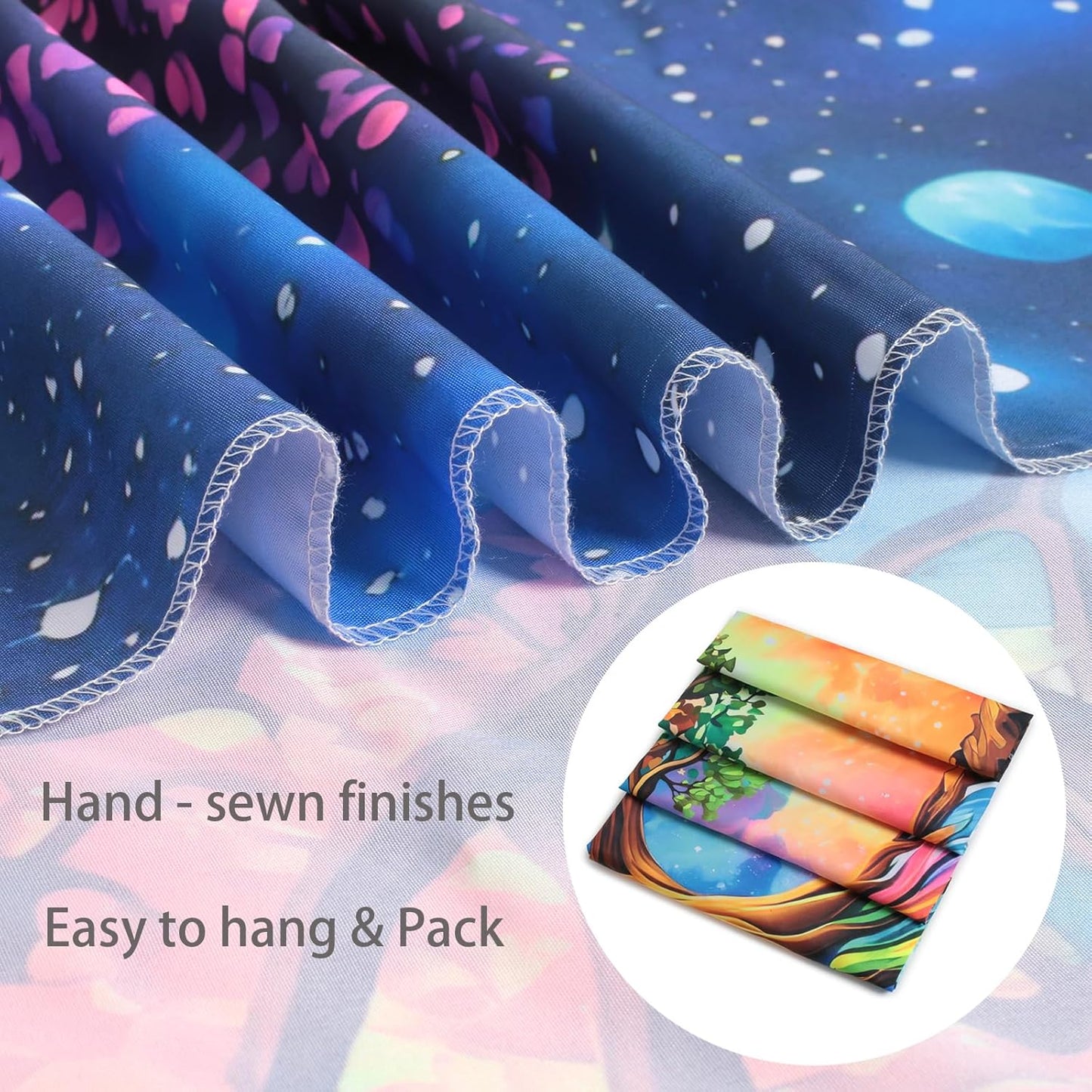 Simpkeely Blacklight Tree of Life Tapestry – UV Reactive Fantasy Colorful Rainbow Waterfall Wall Hanging, Glow in the Dark Galaxy Nature Poster for Bedroom, Living Room, Dorm