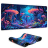 Simpkeely Large Fantasy Mushroom Gaming Mouse Pad - Blacklight Forest Desk Mat, Glowing Waterproof Extended Non-Slip Rubber Base, Office & Home Keyboard Pad