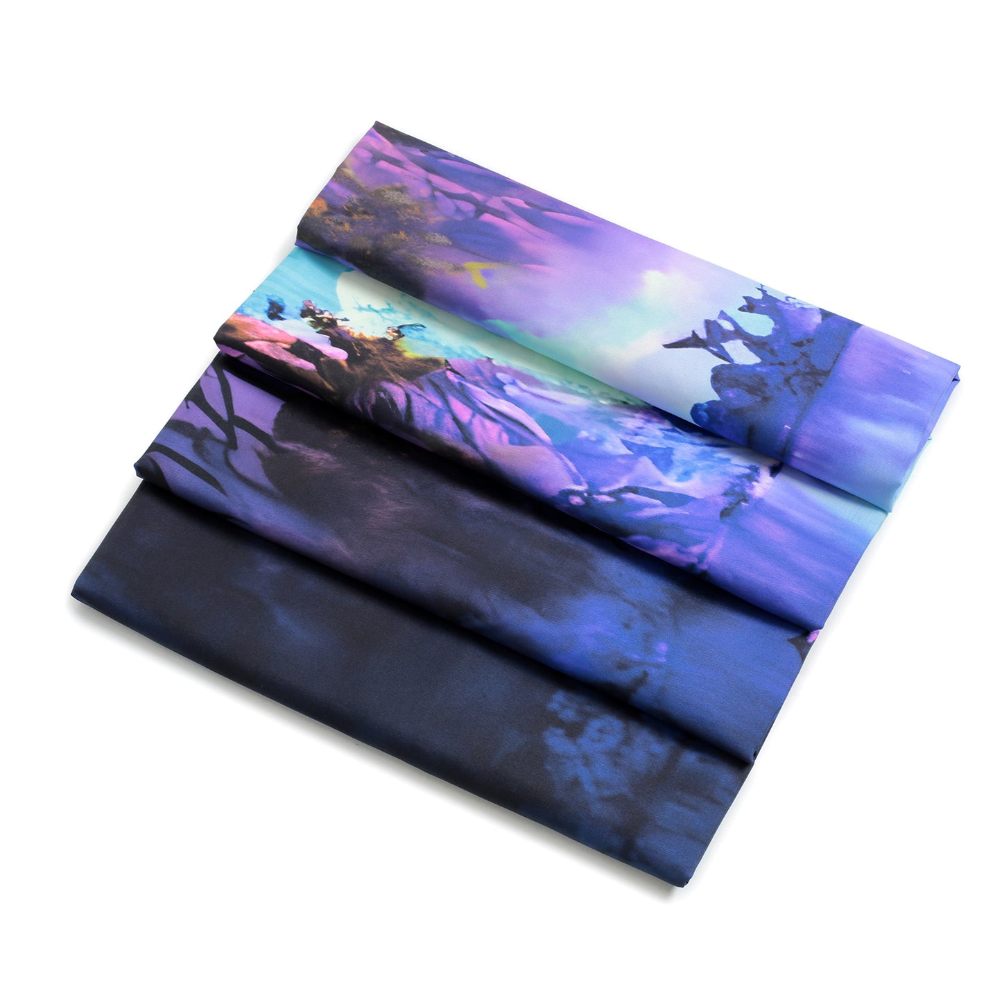 Simpkeely Fantasy Waterfall Tapestry, Blacklight Wonderland Purple Galaxy Tree Landscape UV Reactive Wall Hanging Tapestries for Bedroom, Living Room