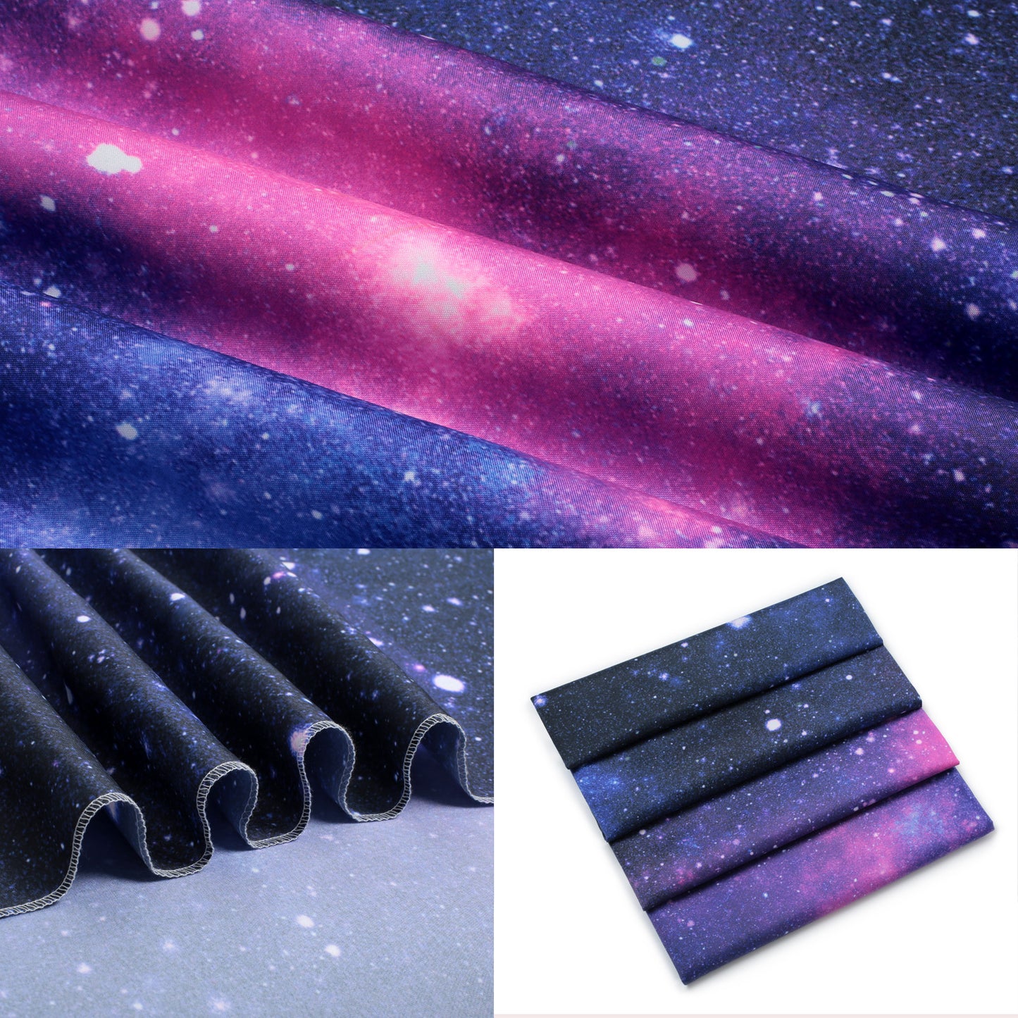 Simpkeely Blacklight Galaxy Tapestry, Blue Space Starry Sky Night Universe Wall Hanging, UV Reactive Glow in the Dark Purple Party Backdrop Aesthetic Tapestry for Bedroom