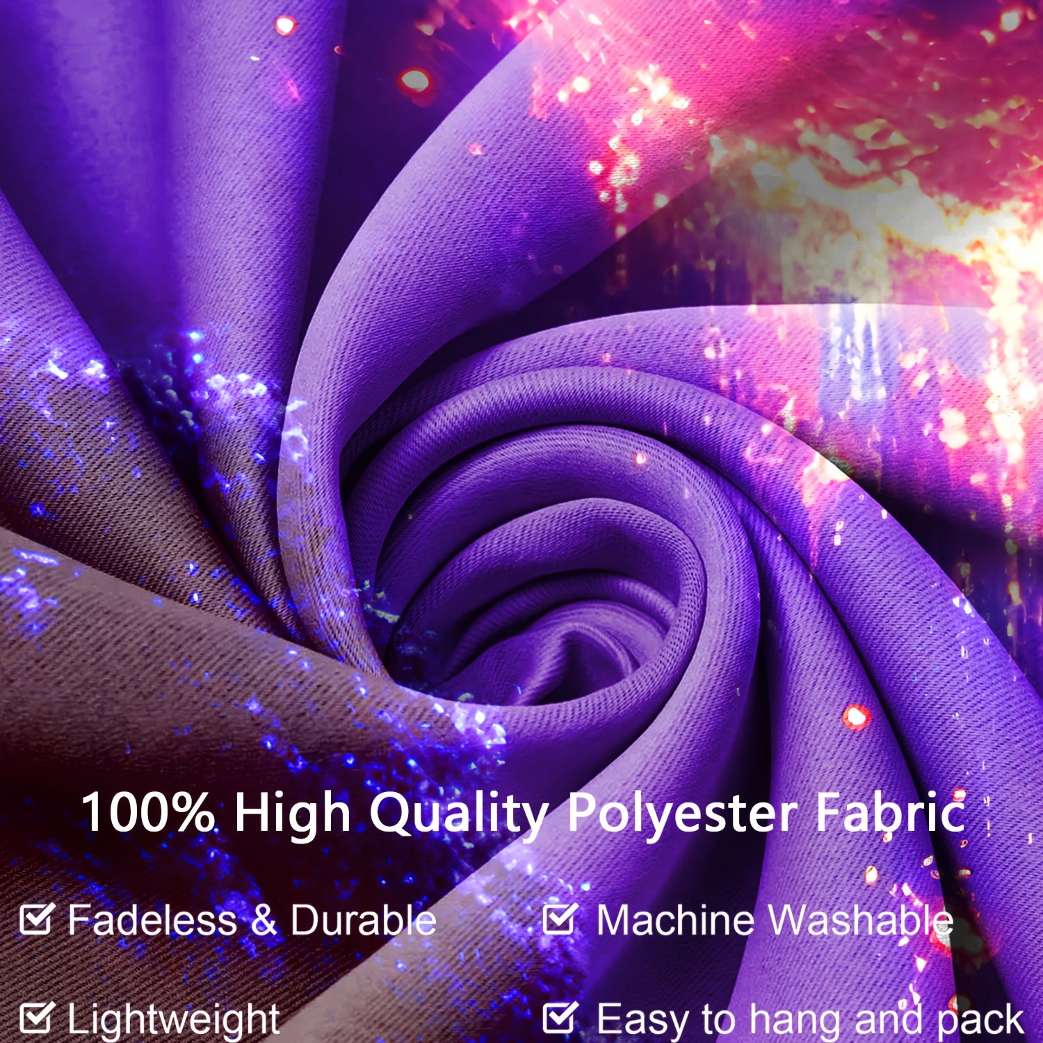 Simpkeely Dreamy Moon Cliff Waterfall UV Black Light Tapestry, Large Size Peach Skin Fluorescent Tapestry, Bedroom Aesthetic Hanging Tapestry for Party Festival, Bedroom Office Living Room Home Decor, Wall Decoration
