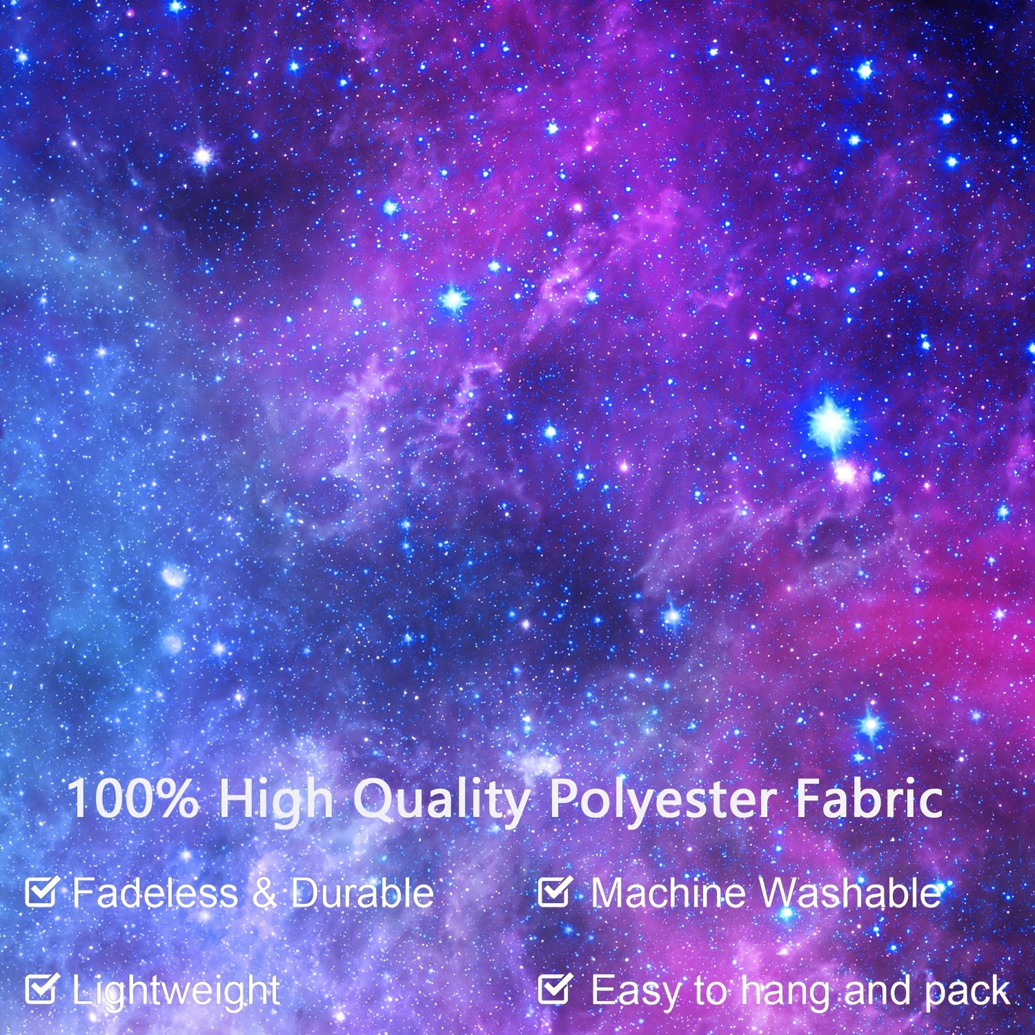 Simpkeely Romantic Starry Sky Tapestry Landscape Photo Background Cloth Wall Hanging for Living Room Bedroom Office Home Room Party Decoration Live Streaming Background with Free Hanging Clips