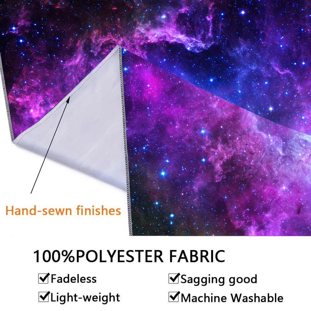 Simpkeely Romantic Starry Sky Tapestry Landscape Photo Background Cloth Wall Hanging for Living Room Bedroom Office Home Room Party Decoration Live Streaming Background with Free Hanging Clips