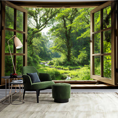 Simpkeely Fresh Forest Creek Landscape Photo Background Cloth Wall Hanging Large Size Polyester Tapestry For Living Room Bedroom Office Home Room Party Decoration Live Streaming Background Tapestry With Free Hanging Clip