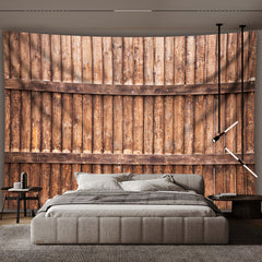Simpkeely Interesting 3D Wooden Wall Landscape Photo Background Cloth Wall Hanging Large Size Polyester Tapestry For Living Room Bedroom Office Home Room Party Decoration Live Streaming Background Tapestry With Free Hanging Clips