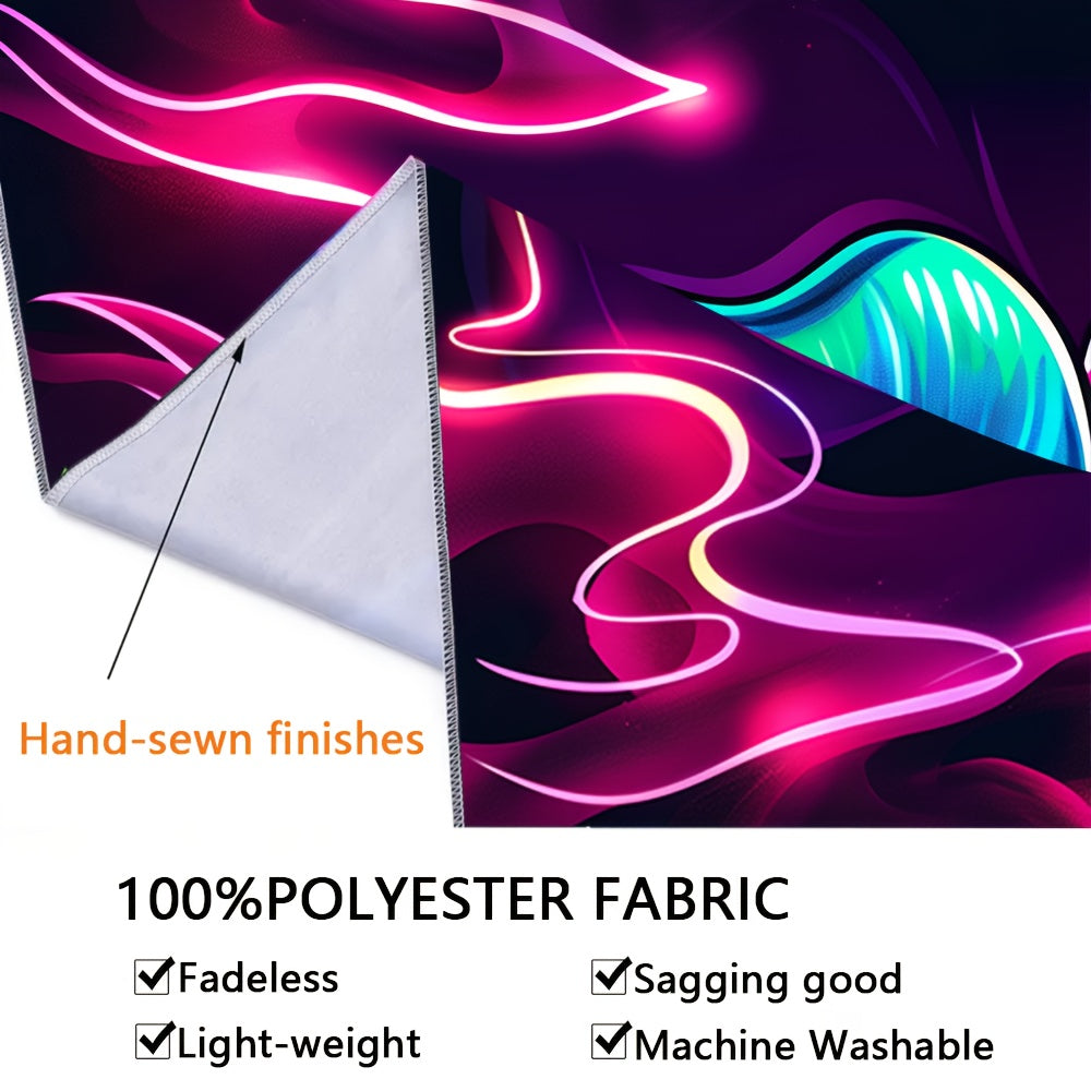 Simpkeely Sexy Lip Leaves UV Black Light Tapestry, Large Size Peach Skin Fluorescent Tapestry, Bedroom Aesthetic Hanging Tapestry for Party Festival, Bedroom Office Living Room Home Decor, Wall Decoration