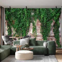 Simpkeely 3D Green Plant Wall Tapestry - Stunning Polyester Landscape Photo Backdrop for Living Room, Bedroom, Office & Party Decor with Free Hanging Clips, 95g/sq.m, Horizontal Woven Design, Wall Decorations for Living Room