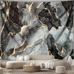 Simpkeely Large Polyester Marble Texture Tapestry - Indoor Landscape Theme Decor Wall Hanging for Living Room Bedroom Office
